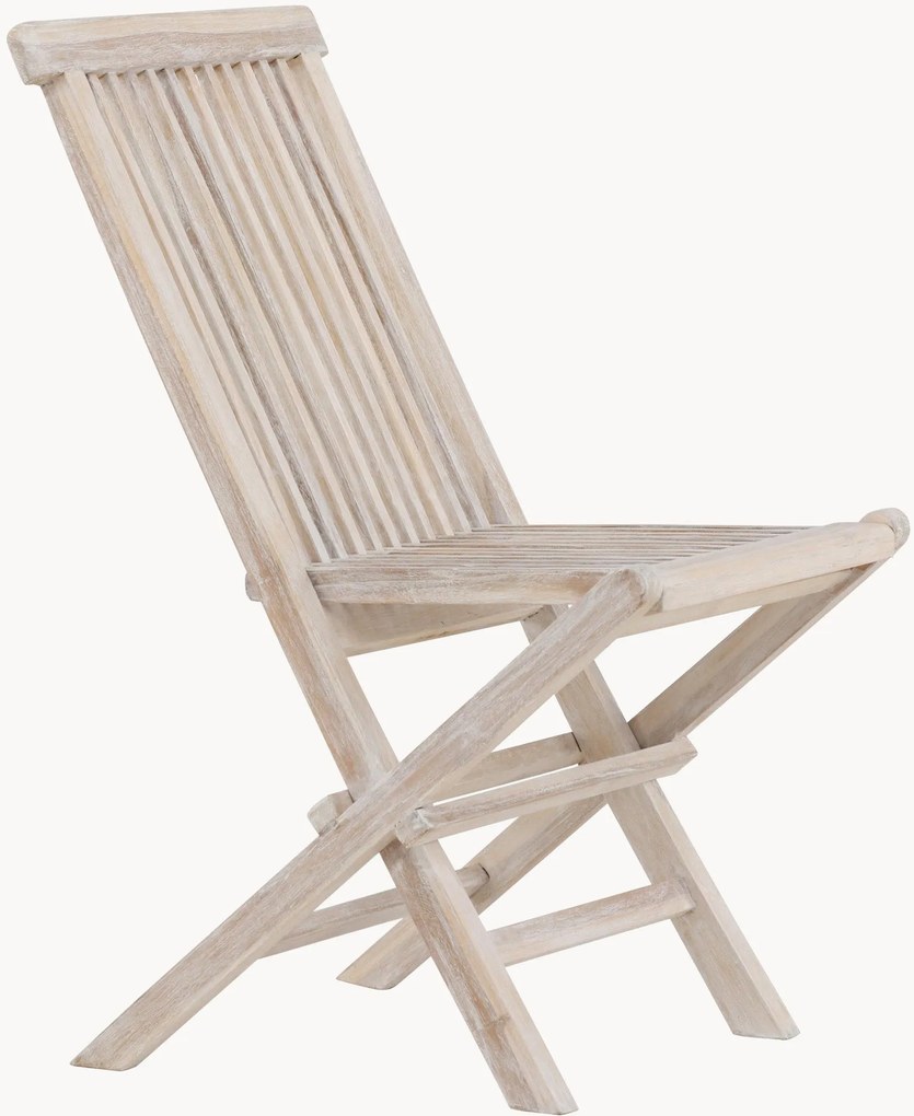 Cadeiras de jantar para jardim em madeira de teca Kenya, conjunto de 2