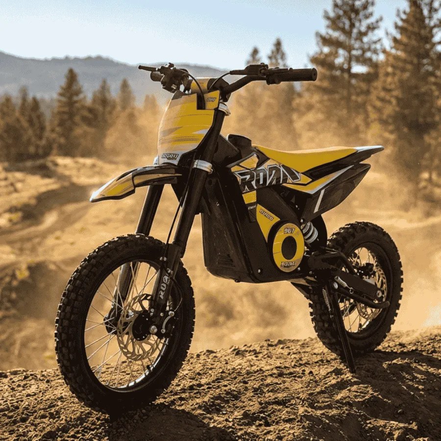 Mini moto elétrica para crianças velocidade até 50 km/h C/Limitador 907 2000W 48V 13Ah Litio Amarela