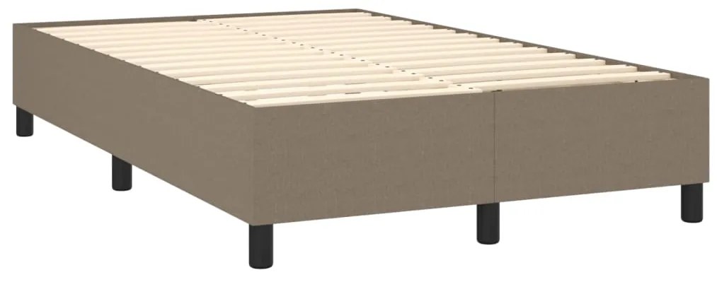 Cama com molas/colchão 120x200 cm tecido castanho-acinzentado