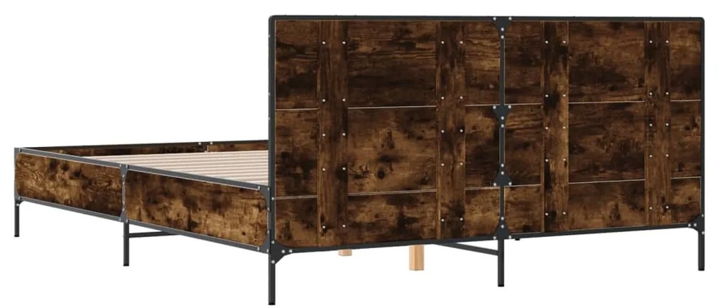 Estrutura de cama 150x200 cm derivados madeira/metal