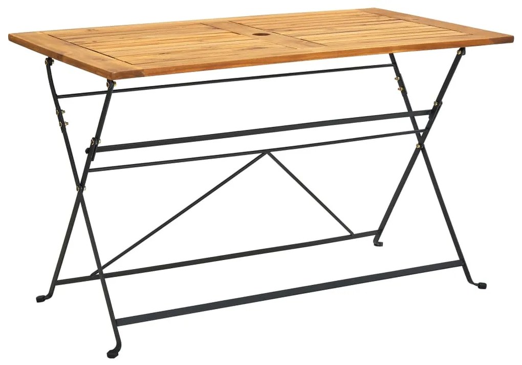 7 pcs conjunto dobrável de jantar p/ jardim acácia maciça