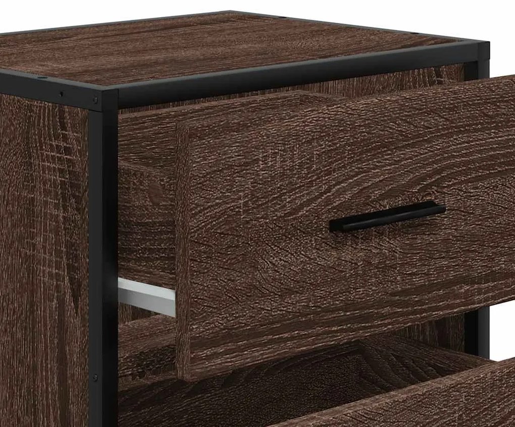 Mesa de cabeceira de parede 40x31x39,5 cm carvalho castanho