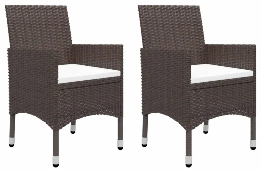 5 pcs conjunto de jantar para jardim castanho