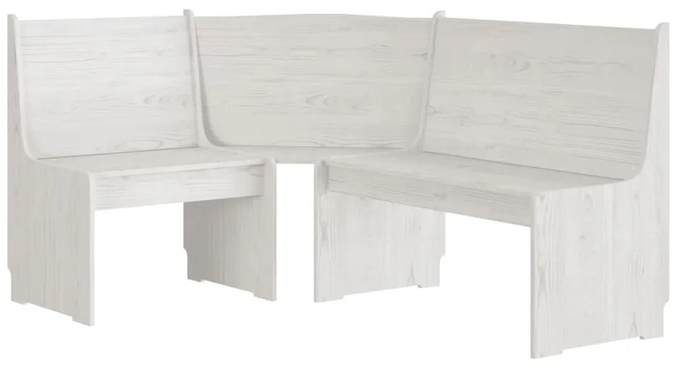 3 pcs conjunto de jantar REINE madeira pinho maciça branco