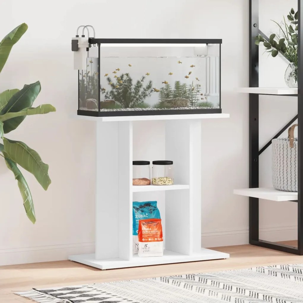 833567 vidaXL Suporte de aquário 60x30x60 cm derivados de madeira branco
