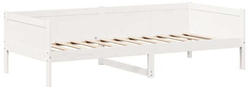 Conj. sofá-cama e banco c/ telhado 90x190cm pinho maciço branco
