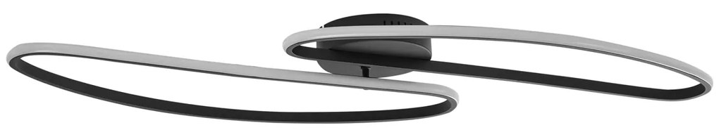 Plafon de design preto 100cm Incl. LED regulável em 3 níveis 2 luzes - Pepe Design