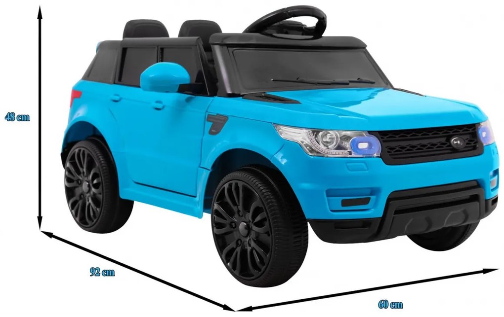 Carro elétrico para Crianças Start Run, 12V Rodas e assento plástico Azul