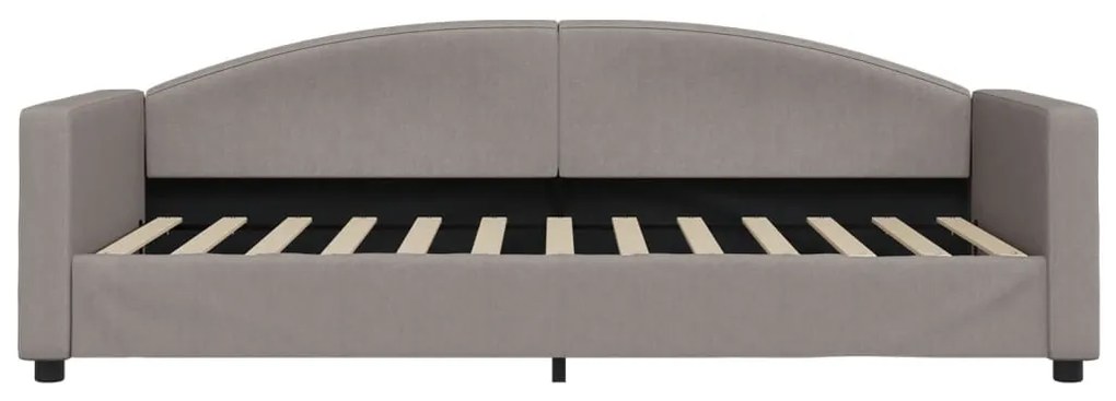 Sofá-cama com colchão 90x200 cm tecido cinzento-acastanhado