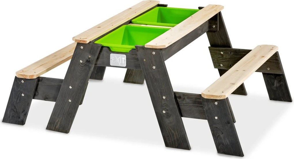 Mesa de piquenique para crianças (2 bancos) Cinzenta