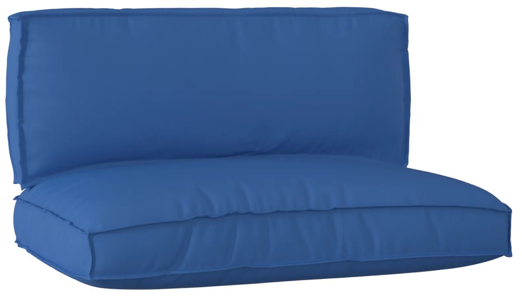 vidaXL Conjunto de Almofadas de Palete 2 Peças Azul Royal Tecido Oxford