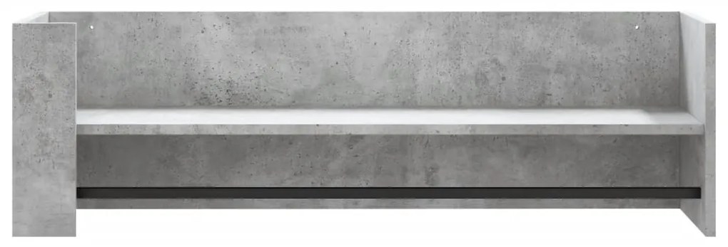 Prateleira de parede 100x35x30,5cm deriv. madeira cinza cimento