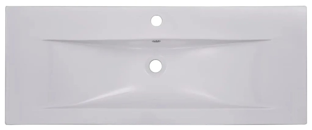 Lavatório embutido 101x39,5x18,5 cm cerâmica branco