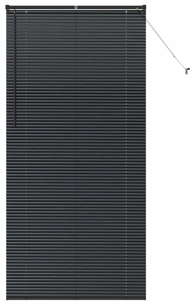 Persiana de Janela com cortinas Outros Manual Preto 80 x 130 cm Alumín