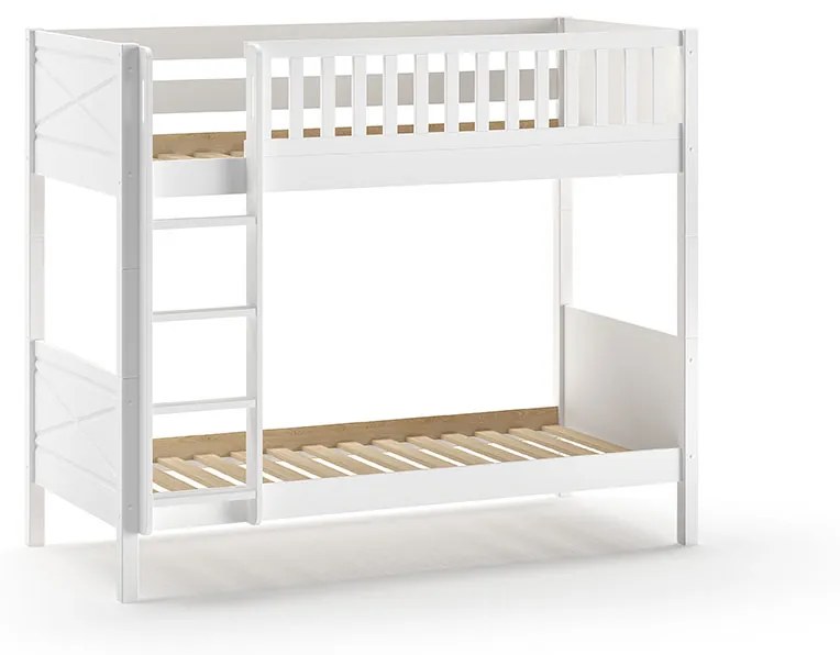 Conjunto cama Infantil SCOTT Beliche + cama inferior BRANCA