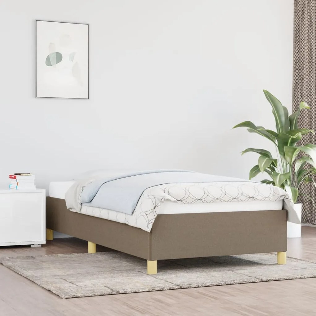 vidaXL Estrutura de cama sem colchão 80x200 cm tecido cinzento