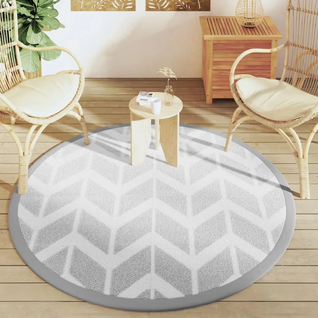 Tapete de exterior Ø160 cm ARAKIL PP cinzento