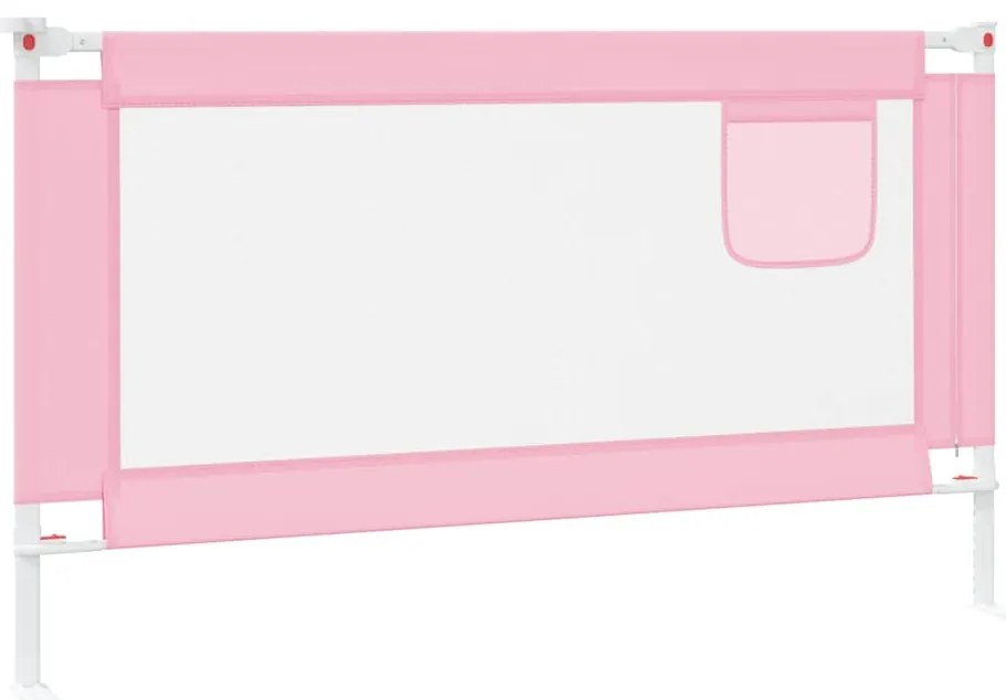 Barra de segurança p/ cama infantil tecido 140x25 cm rosa