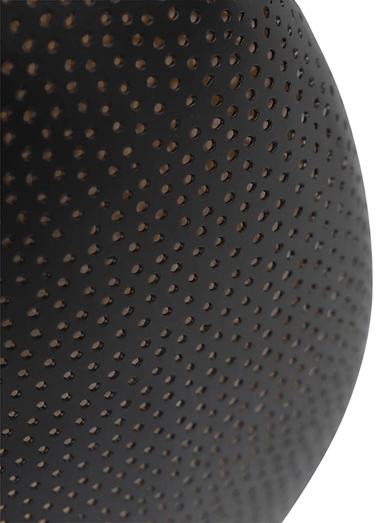 Candeeiro de teto inteligente preto e dourado 40 cm com Wifi G95 - Radiance