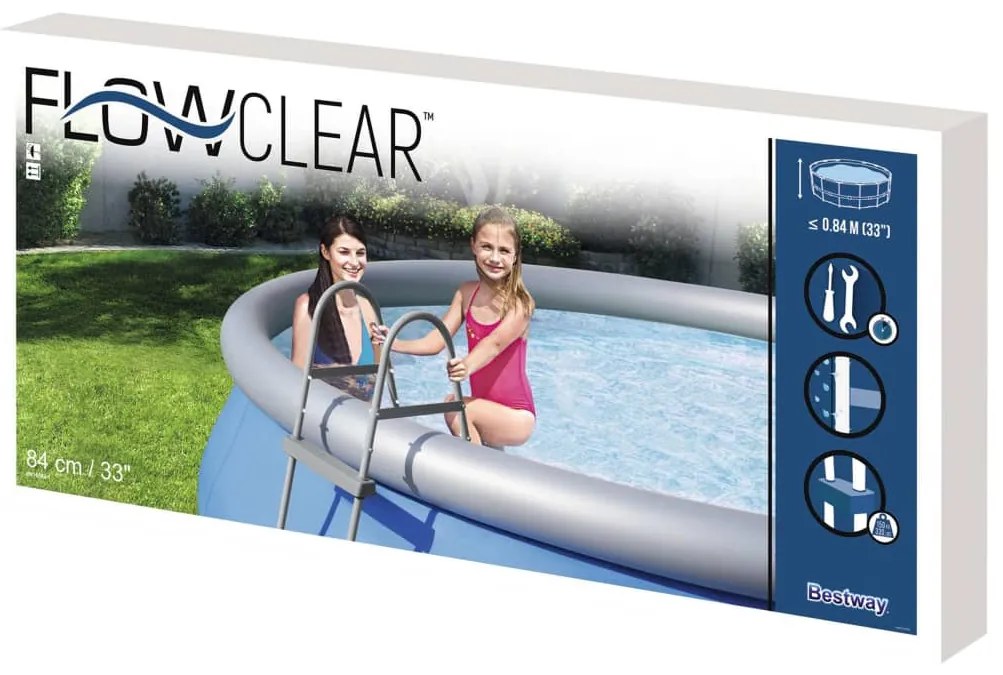 Bestway Escada para piscinas com 2 degraus Flowclear 84 cm