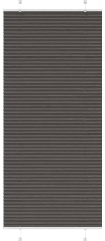 vidaXL Preto Plissada Cega 100x200 cm Largura Tecido 99,4 cm Poliéster