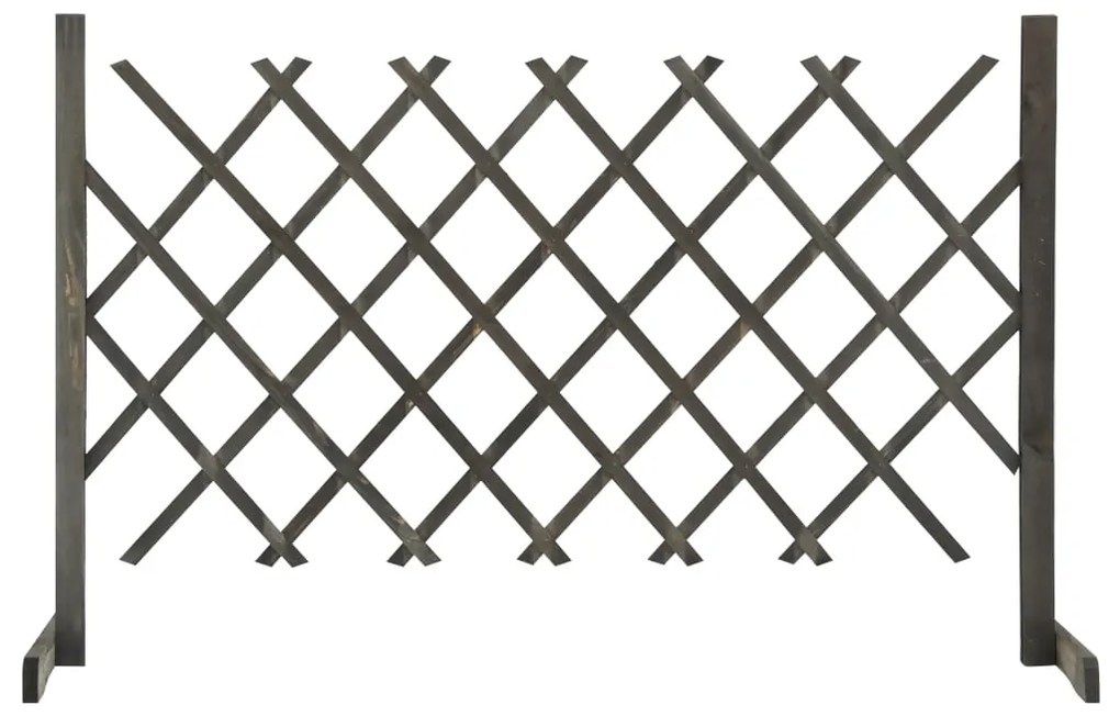 vidaXL Vedação em treliça para jardim 120x90 cm abeto maciço cinzento