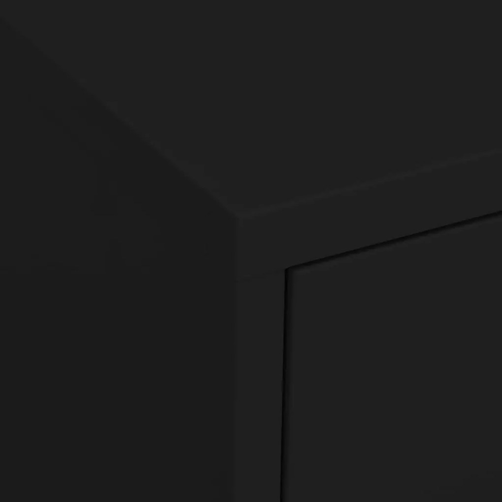 Armário de arrumação aço 80x35x101,5 cm preto