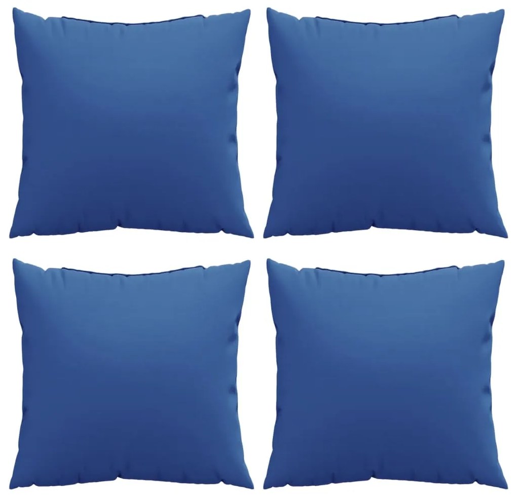 Almofadas de sofá 4 pcs 40x40 cm tecido azul