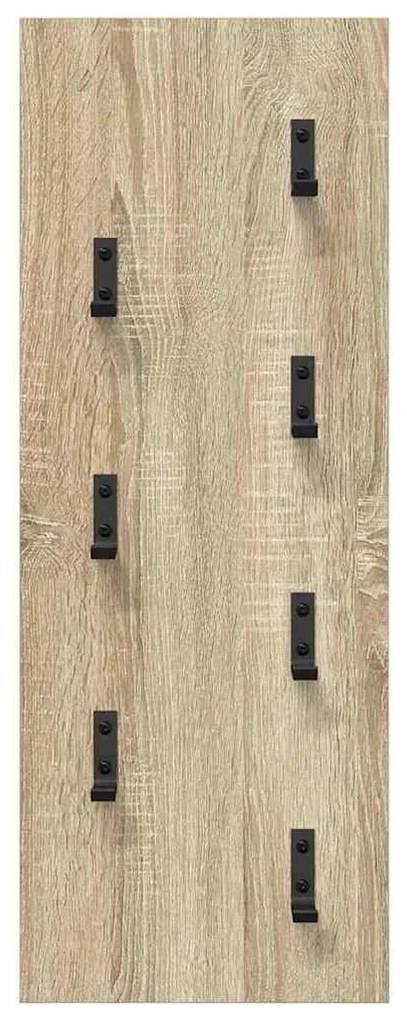 Cabideiro de Parede Carvalho sonoma 30 x 1.5 x 80 cm
