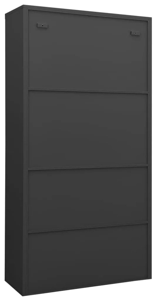 Armário de escritório 90x40x180 cm aço antracite