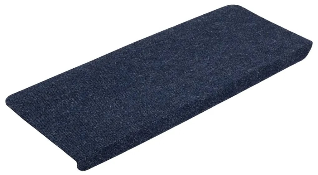 Tapetes de escada autoadesivos 15 pcs 65x24,5x3,5 cm azul