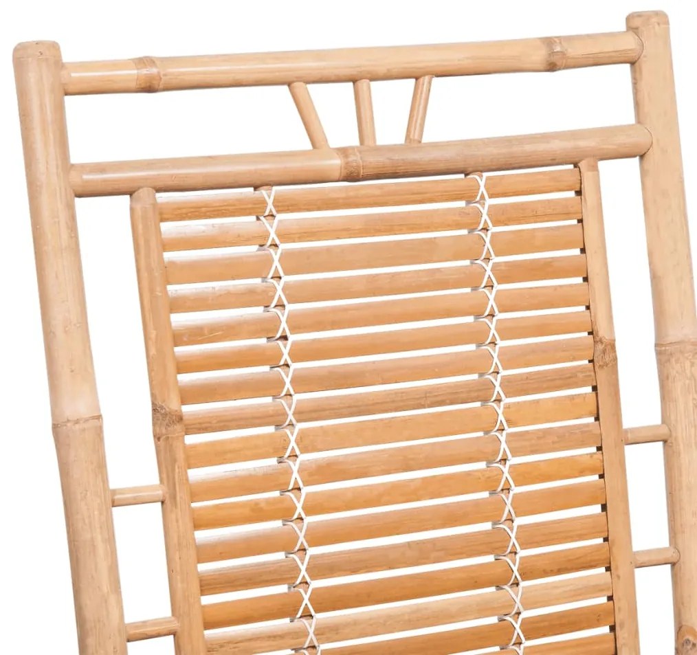 Cadeira de baloiço com almofadão bambu