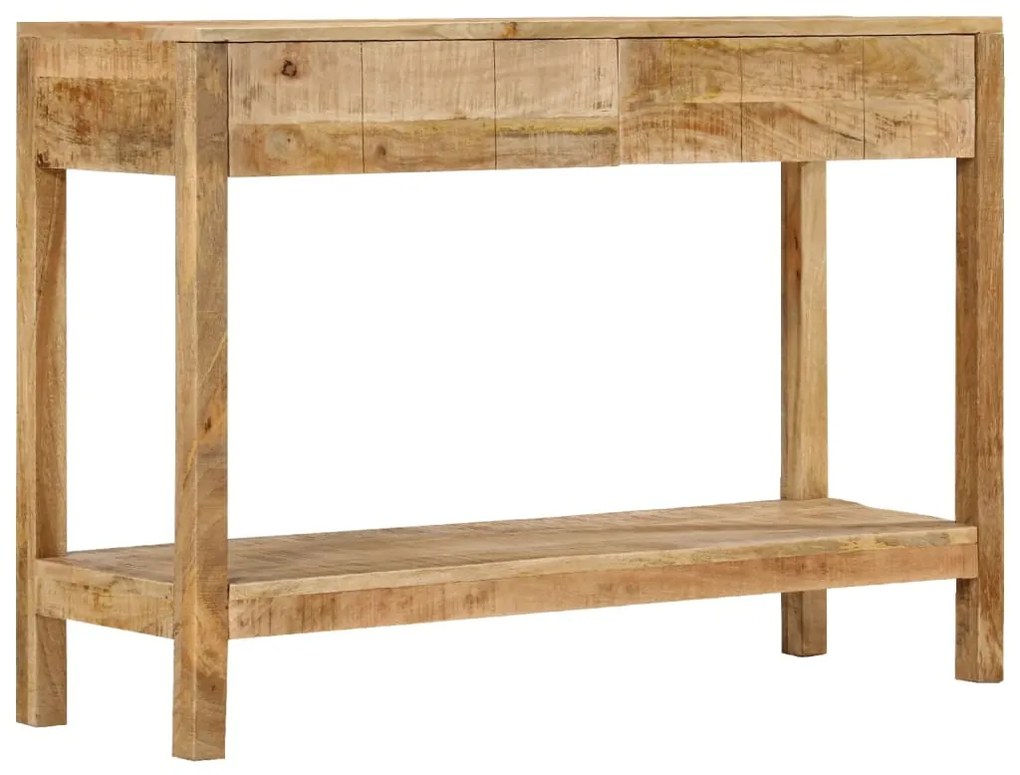 vidaXL Mesa consola c/ 2 gavetas 110x35x75 cm madeira mangueira maciça