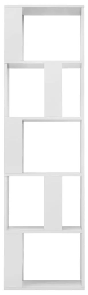 Estante/divisória derivados de madeira branco brilhante