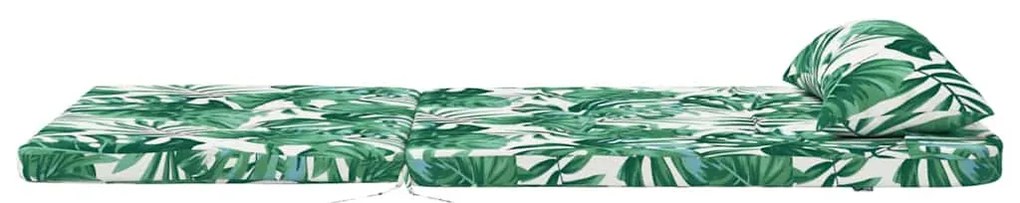 Almofada Tropical com Padrão de Folhas Padrão de Folhas Poliéster