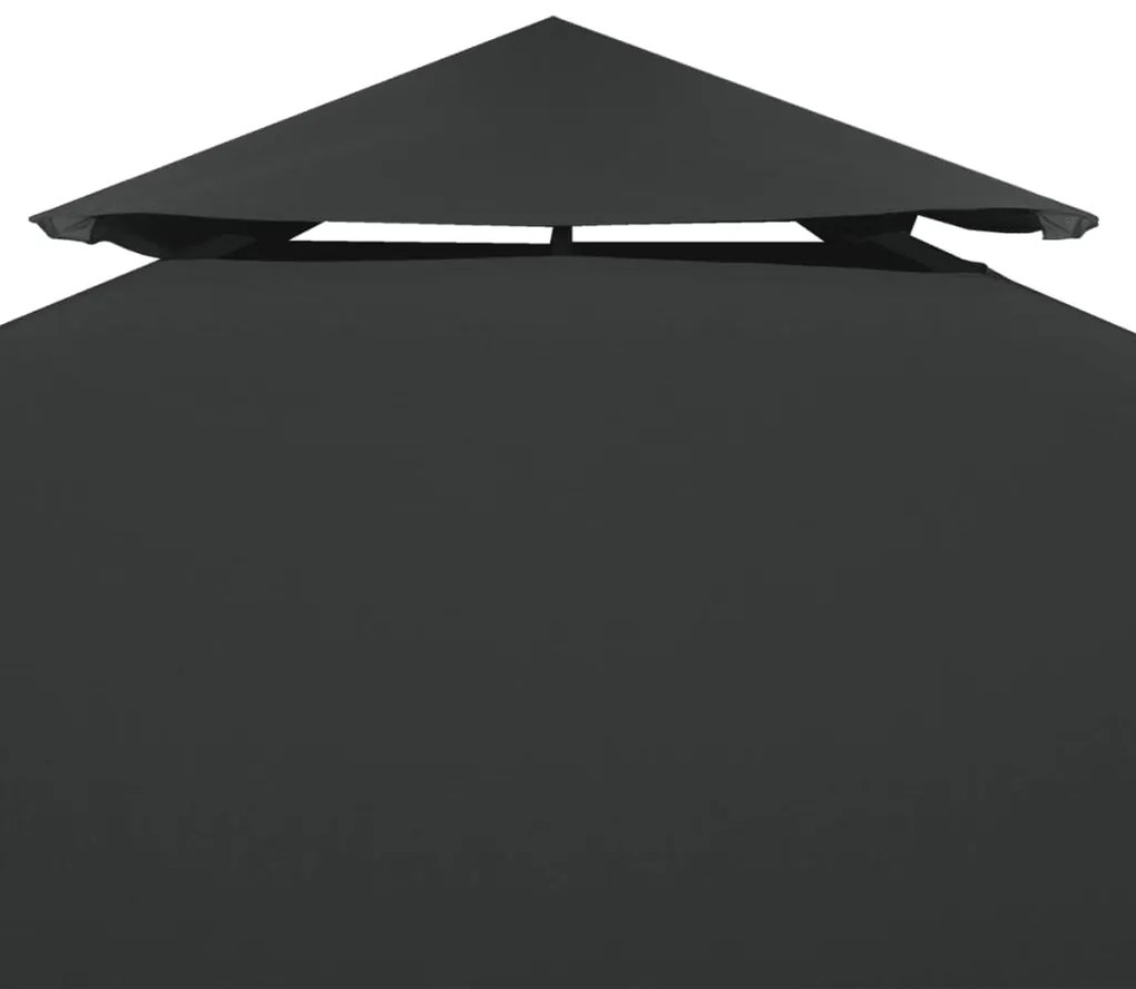 Cobertura gazebo c/ 2 camadas 310 g/m² 4x3 m antracite