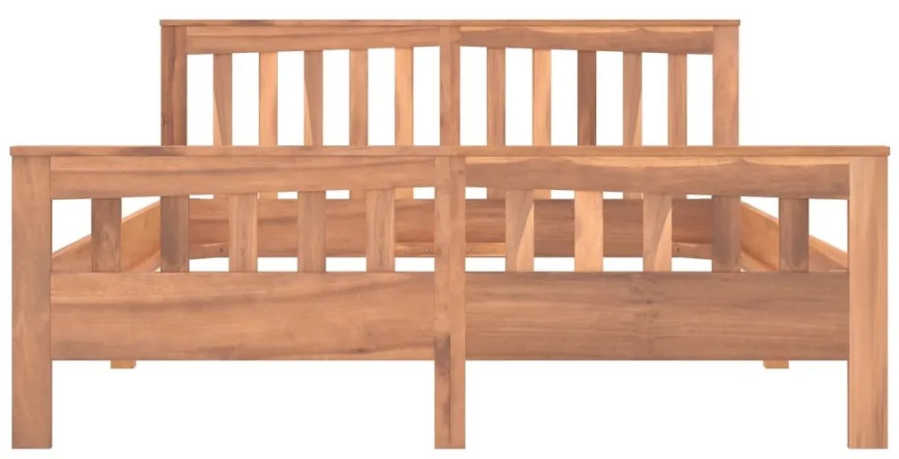 Estrutura de cama 140x200 cm madeira de teca maciça
