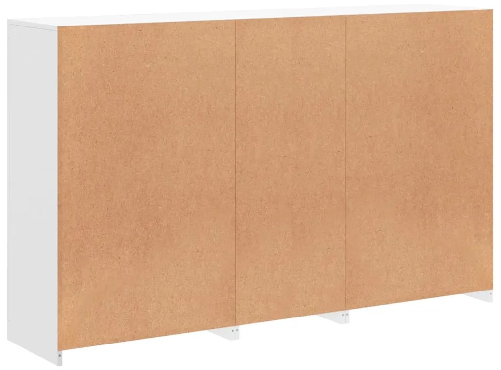 Aparador com luzes LED 162x37x100 cm branco