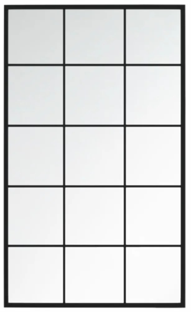 Espelhos de parede 2 pcs 100x60 cm metal preto