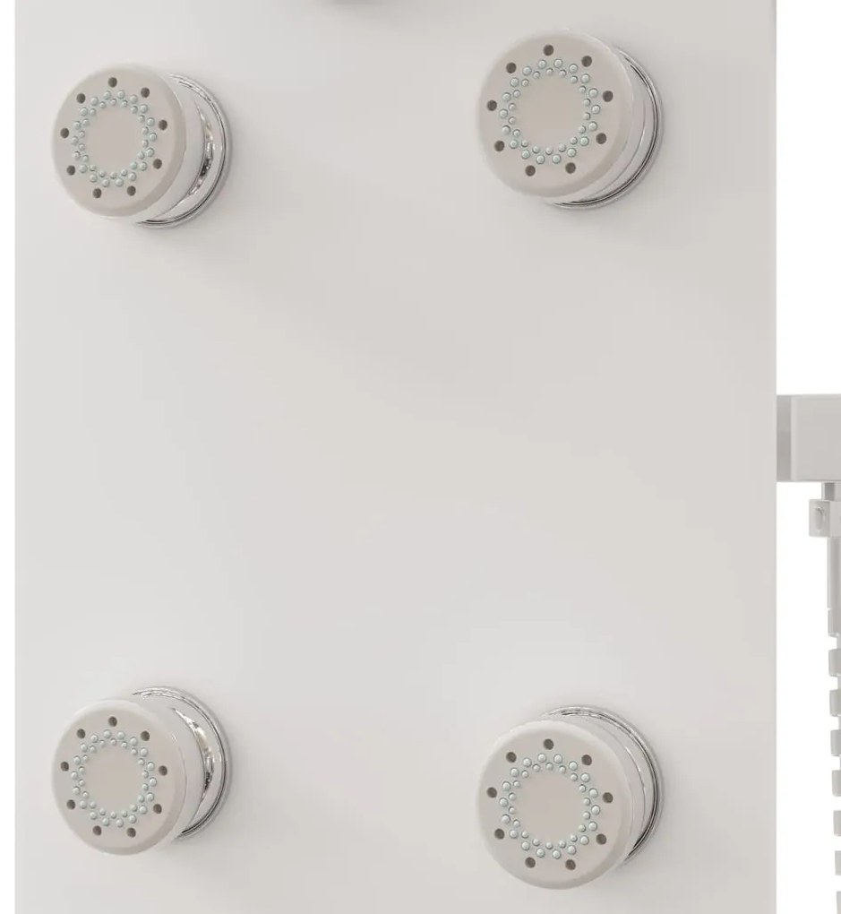 Coluna de duche vidro 25x47,5x130 cm branco
