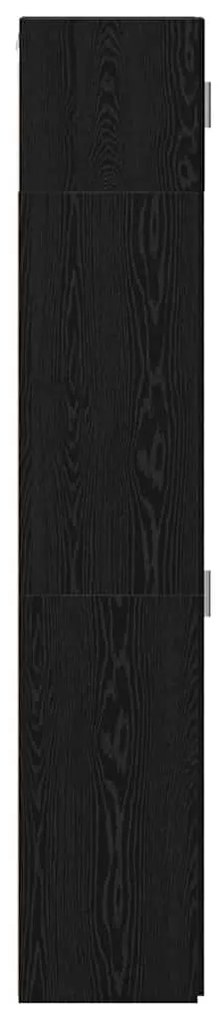 Armário de Armazenamento Slim vidaXL Carvalho Preto 30x42.5x225 cm Mad