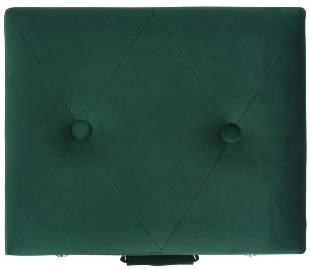 Bancos de arrumação 3 pcs veludo verde