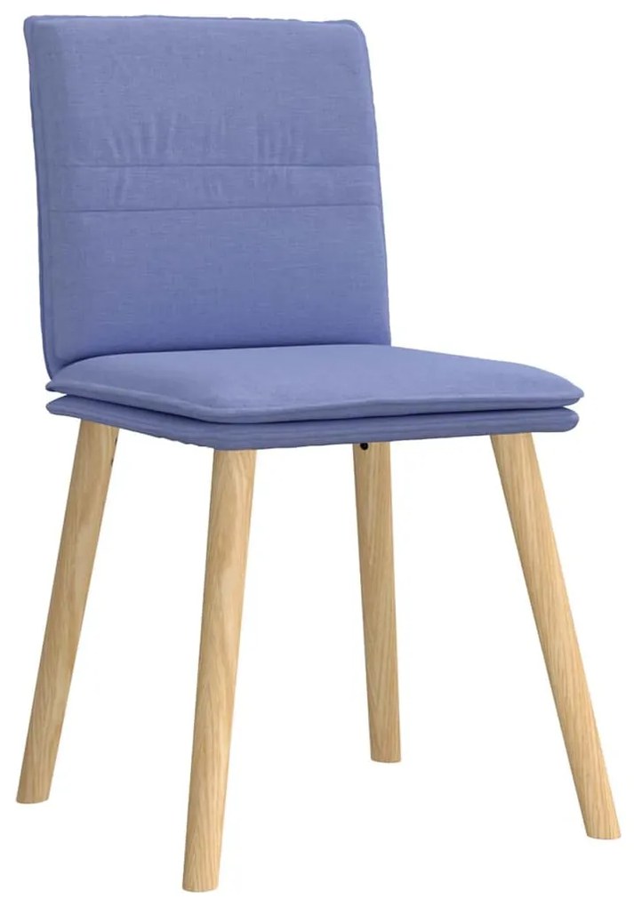 Cadeiras de jantar 6 pcs Jeans Tecido Azul