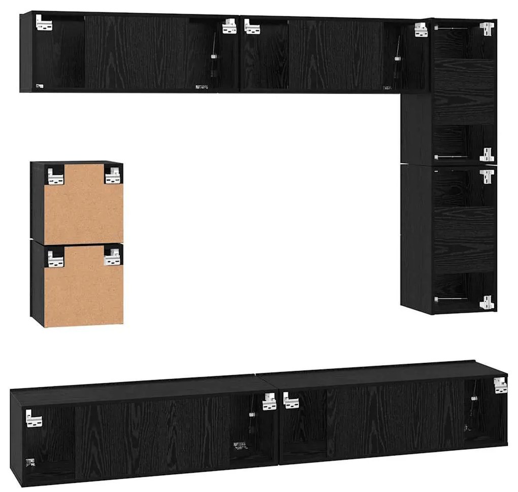Conjunto de móvel de TV com prateleira Outros com armazenamento 8 pcs