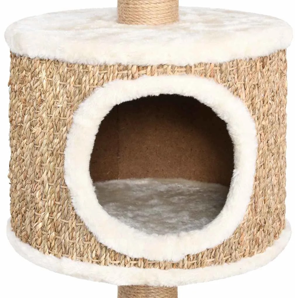 Árvore para gatos c/ postes arranhadores 123 cm erva marinha