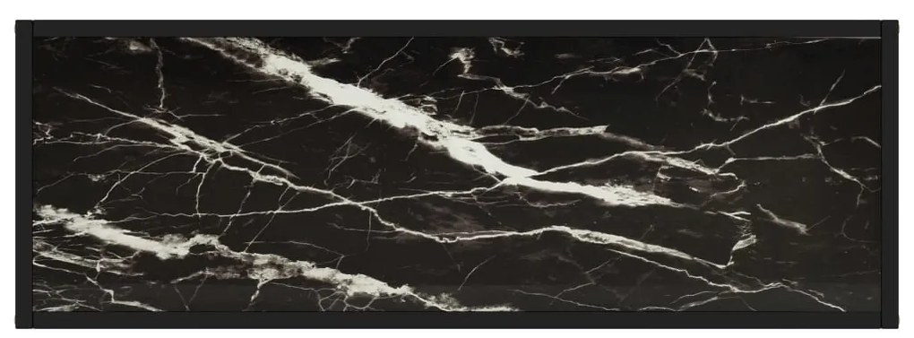 Mesa consola 100x35x75 cm vidro temperado preto
