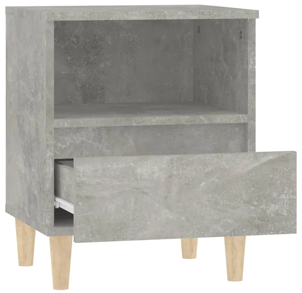 Mesas de cabeceira 2 pcs 40x35x50 cm cinzento cimento