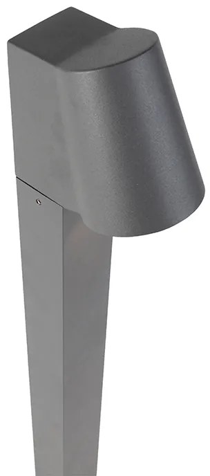 Candeeiro de pé exterior moderno antracite com LED - Uma