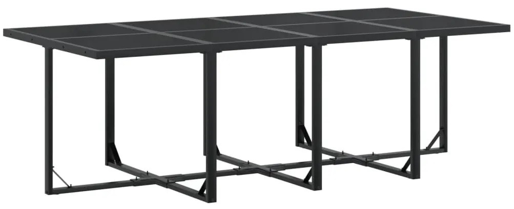 13 pcs conjunto de jantar para jardim textilene preto