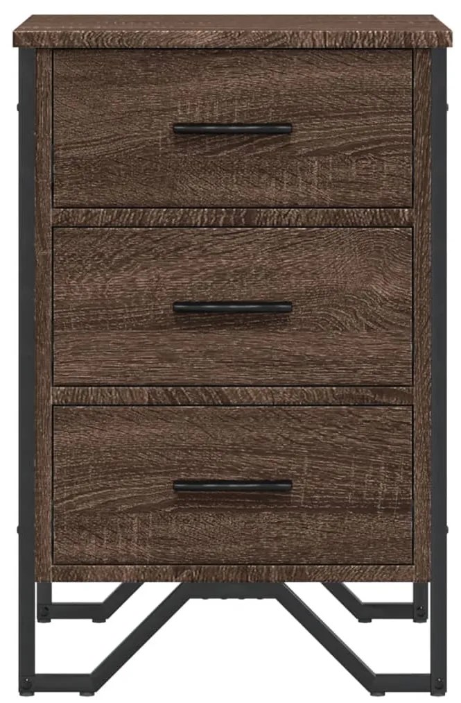 Mesa cabeceira 40x41x60 cm derivados madeira carvalho castanho